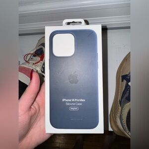 Navy Iphone 14 Pro Max Silicon iphones case brand new